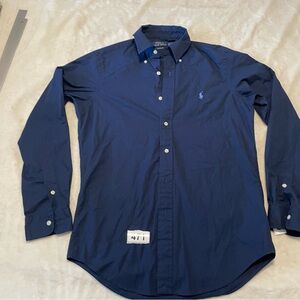 Polo by Ralph Lauren Navy Long-Sleeve Button-Down Dress Shirt